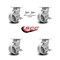 Service Caster 5 Inch V Groove Semi Steel Caster Set with Roller Bearings 4 Brake 2 Swivel Lock SCC-30CS520-VGR-TLB-BSL-2-TLB-2 - alternate 6